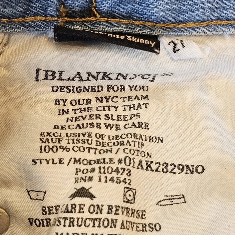 Blanknyc Womens The Bleeker Buckle High Waist Slim Fit Jeans Cotton Pockets 27‎ - Picture 10 of 16